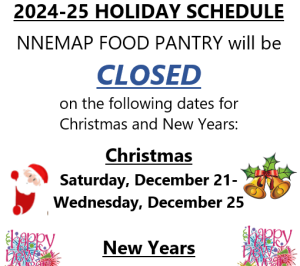 NNEMAP HOLIDAY SCHEDULE